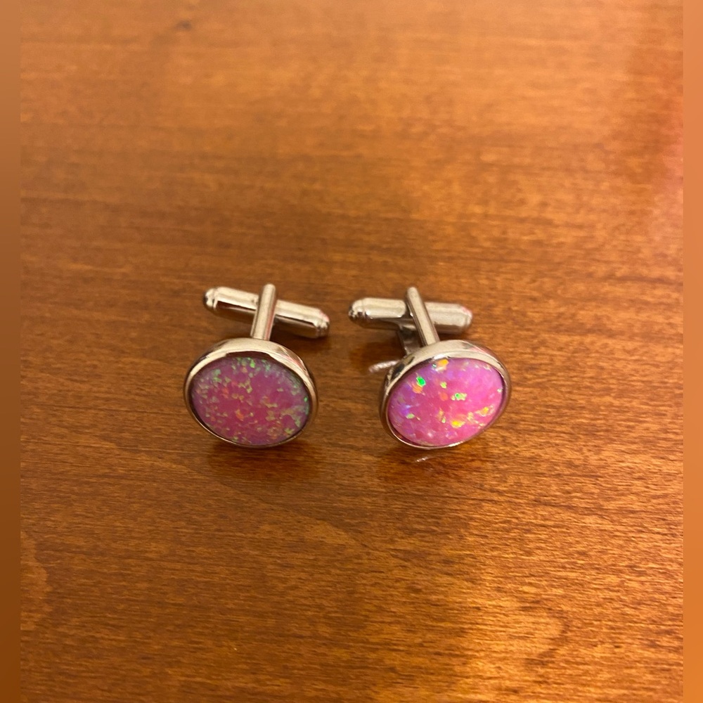 Pink Cuff Links